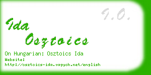 ida osztoics business card